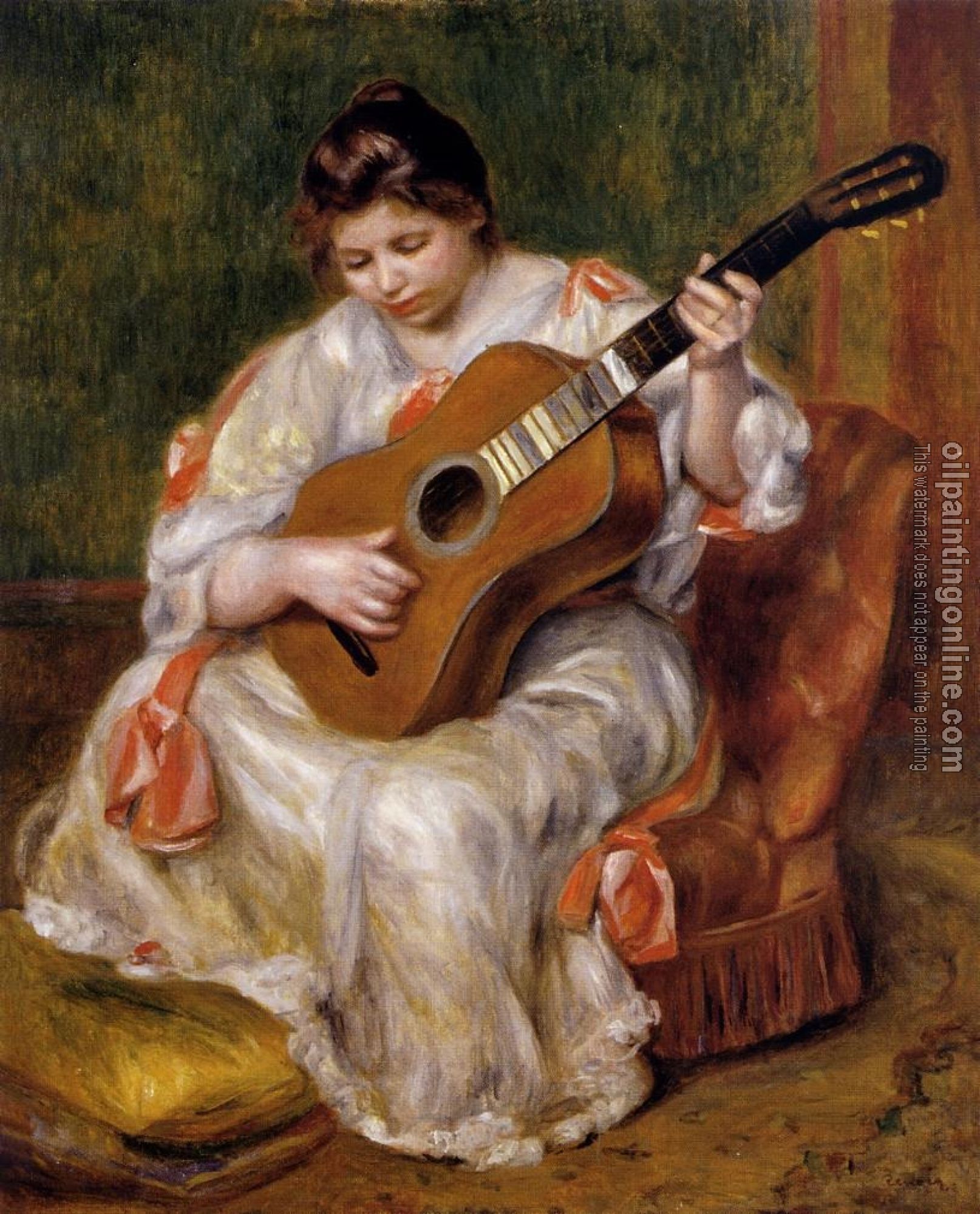 Renoir, Pierre Auguste - Woman Playing the Guitar